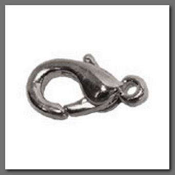 Замок для бус «Zlatka» DS-01 "карабин" средний 12 мм 50 шт ±2 шт №02 под никель	