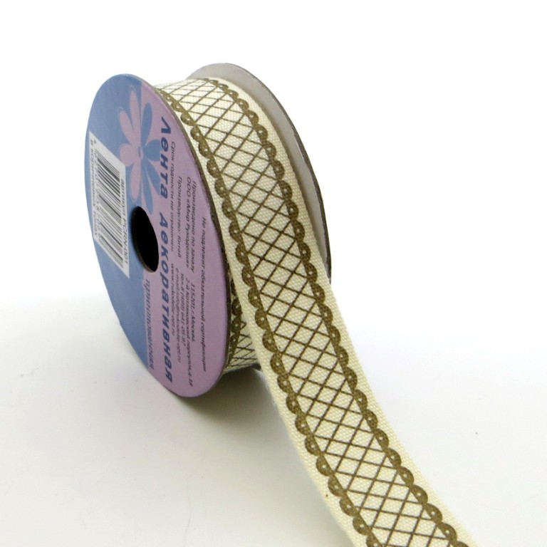 Лента декоративная "Рукоделие" PCRN-001 Сеточка (кор.)15мм х 3м