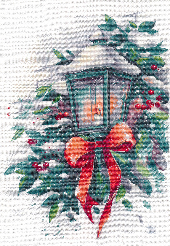 Набор для вышивания «Овен» 1525 "Зимний  фонарь" 20 х 29 см