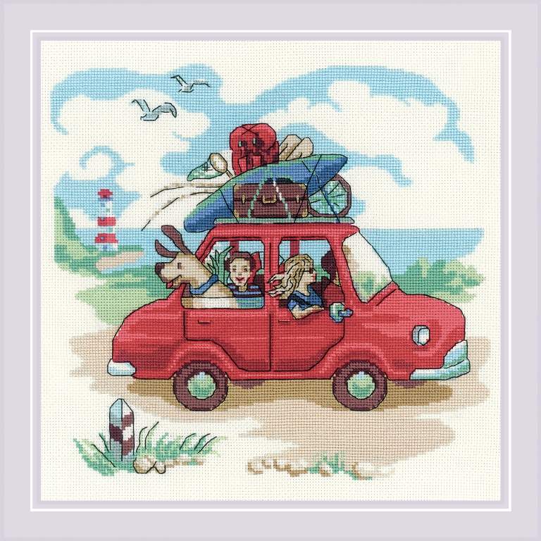 Набор для вышивания «РИОЛИС» 1800 Папа купил автомобиль 23*23 см