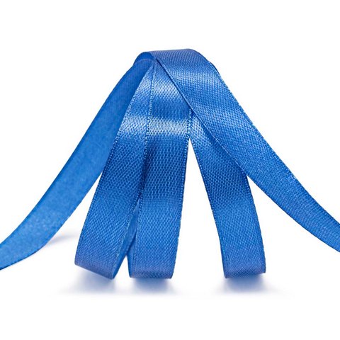 Лента атласная 1,2 см х 22,86 м цв.154 ярко-голубой