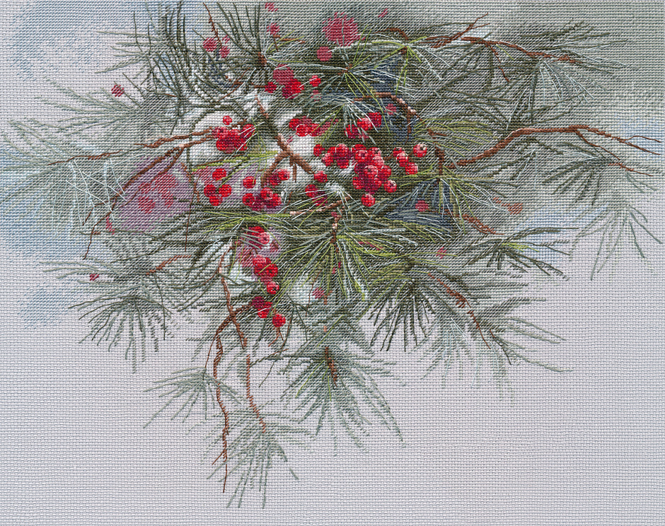 Набор для вышивания «Овен» 1652 "Зимняя, новогодняя..." 35×28 см