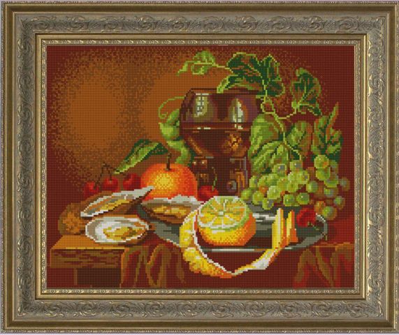 Рисунок на ткани «Конёк» 9654 Голландский натюрморт, 29х39 см