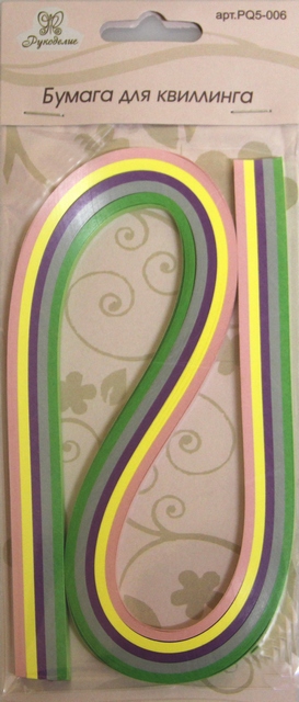Бумага  для квиллинга "Рукоделие" 100 полос/упак. 5мм ширина PQ5-006