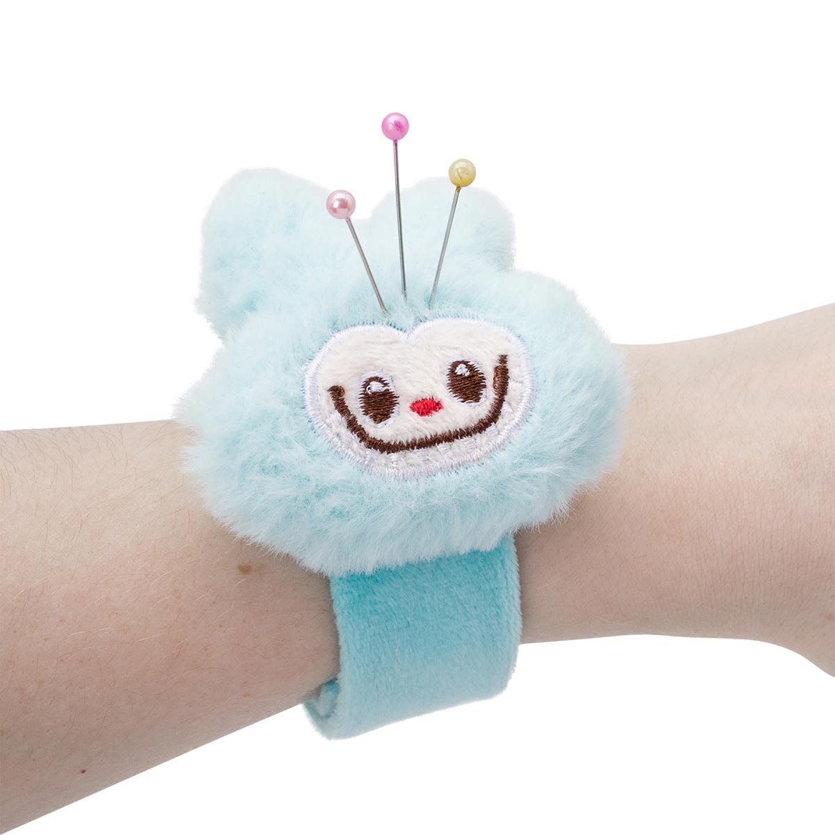 4 Браслет игольница монстрик голубой, 24см