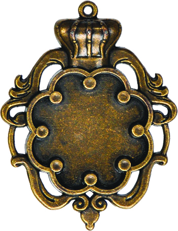 Заготовки для украшений «Crown Bezel-Small-Bronze» (Бронза)