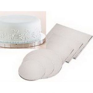 Серебористая круглая подставка для торта: d-35.6см, 2шт.
