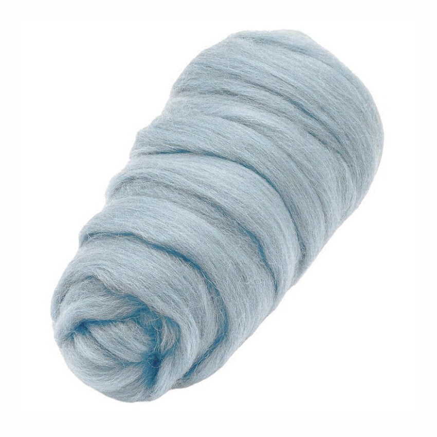 Шерсть для валяния 100% полутонкая шерсть, 50 г, №0336 Ледяной , упак (10шт.)