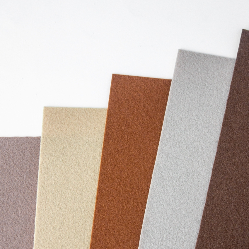 Набор декоративного  фетра FSR1.2 (N5)-06 1,2мм; 22см х 30см (5 листов, 5 цветов)