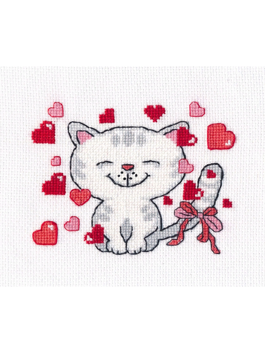 Набор для вышивания «Овен» 1370 "Поцелуй меня" 11 х 9 см