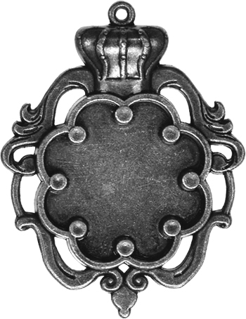 Заготовки для украшений «Crown Bezel-Large-Silver» (Серебро)