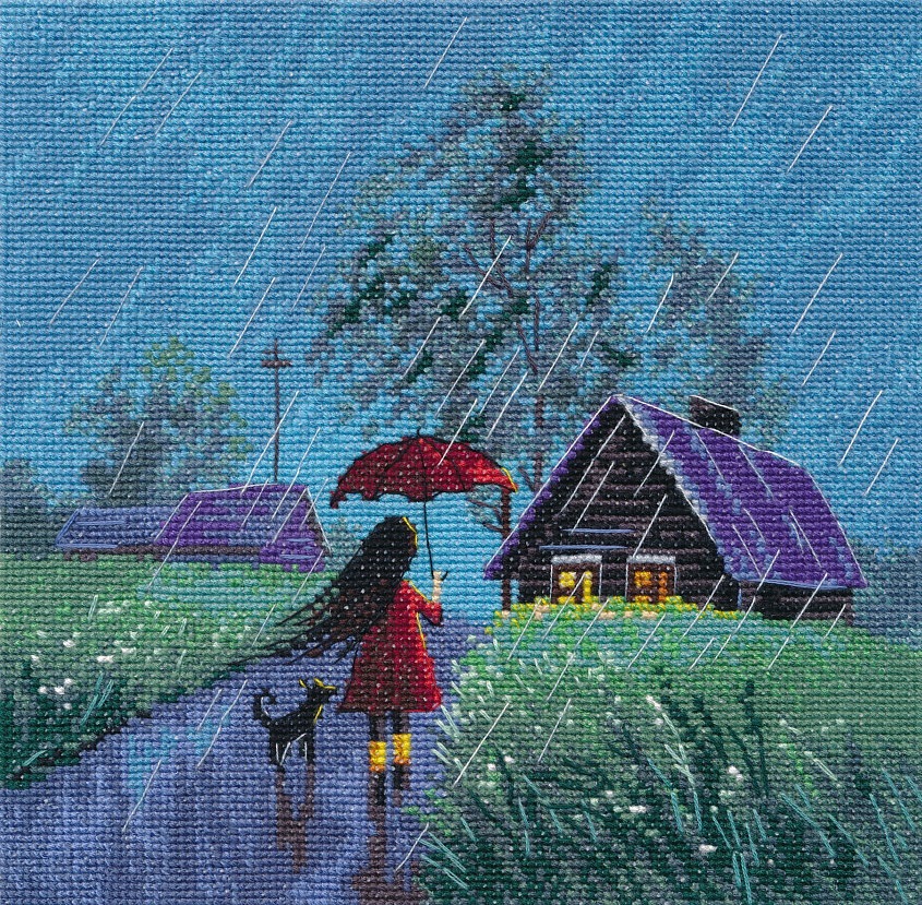 Набор для вышивания «Овен» 1706 "Летний дождь" 18 х 18 см