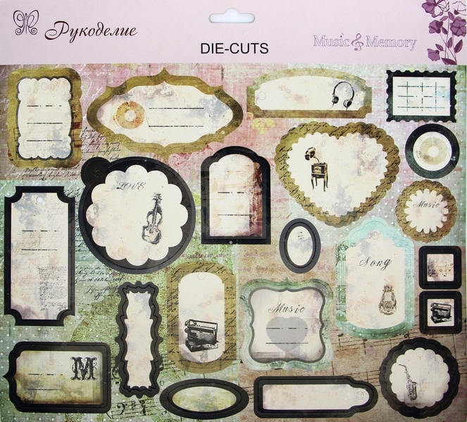 Стикеры картон "Рукоделие" DC11 Музыка и Память