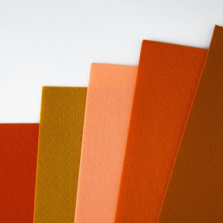 Набор декоративного  фетра FSR1.2 (N5)-05 1,2мм; 22см х 30см (5 листов, 5 цветов)