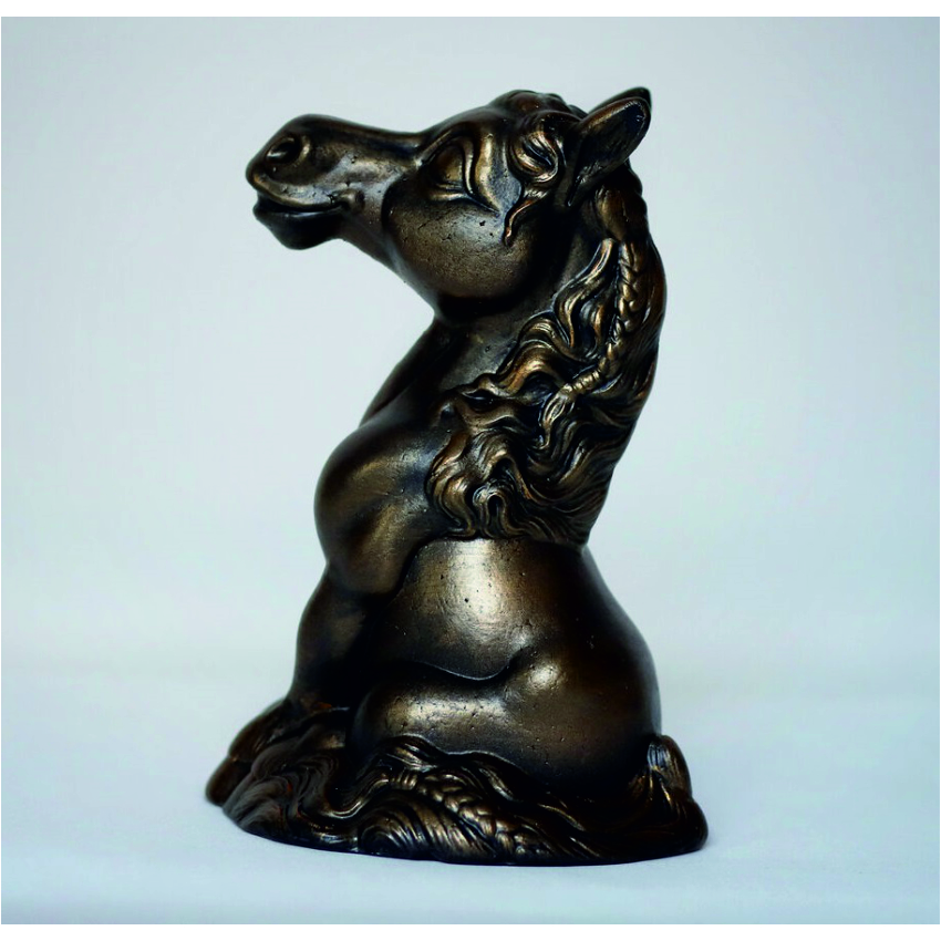 Декоративное изделие из пенопласта ЛОШАДКА бронза (окраш.)h=19см