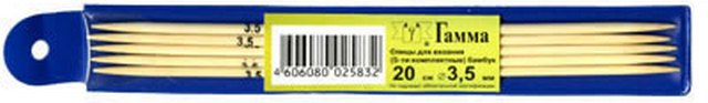 Спицы 5-ти компл."Gamma" ВС2 d 3.5 мм 20см.бамбук