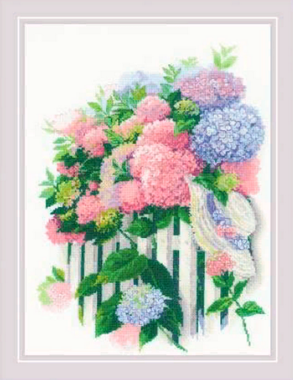 Набор для вышивания «Риолис» 2026 "Сад гортензий" 30 х40 см