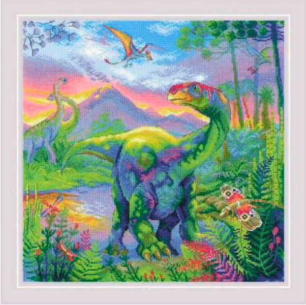 Набор для вышивания «Риолис» 2023 "Эра динозавров" 40 х40 см