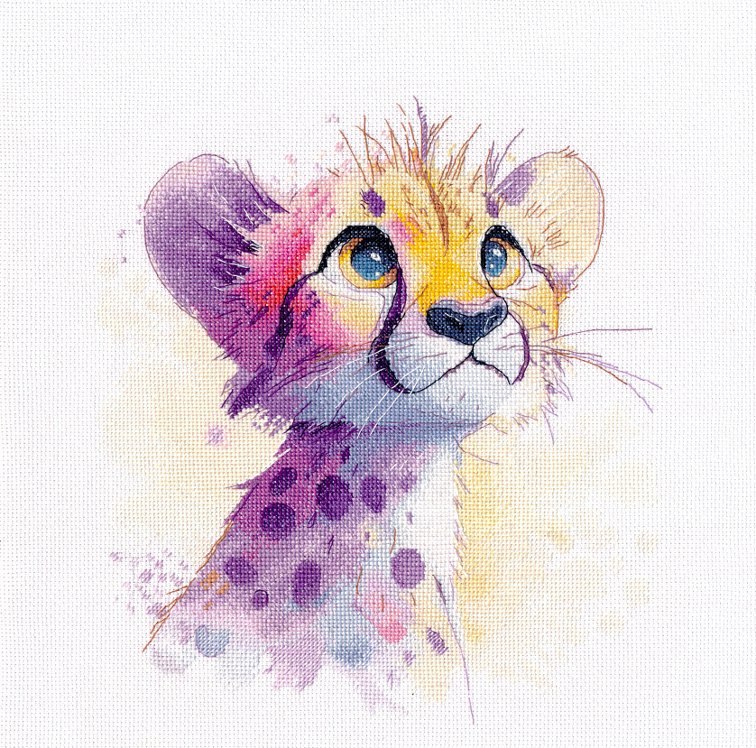 Набор для вышивания «Овен» 1721 "Магия акварели.Гепард" 23х25 см