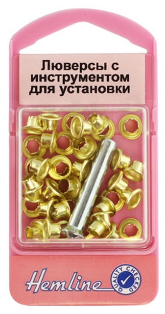 Люверсы  "Hemline" 435.G  с устройством для установки, цвет золото