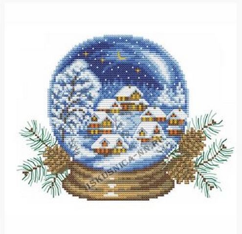 Набор для вышивания «Искусница» 4120 Зимний сувенир 14,5*19 см