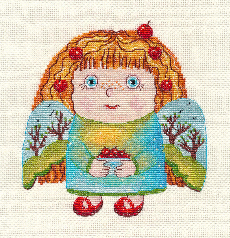 Набор для вышивания «Овен» 1539 "Летний ангел" 13х15 см