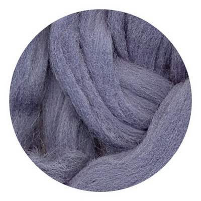 Лента для валяния 100% полутонкая шерсть 500 г ( 50 г.х 10 шт.) 022, джинса