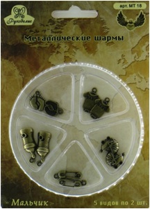 Металлическая подвеска-шарм "Рукоделие" MT 18"Мальчик"