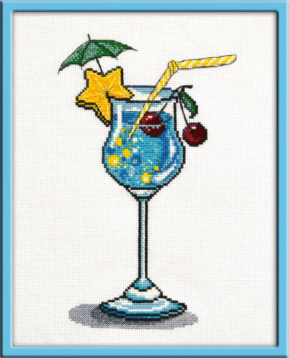 Набор для вышивания «Овен» 845 Голубая лагуна 16*25 см