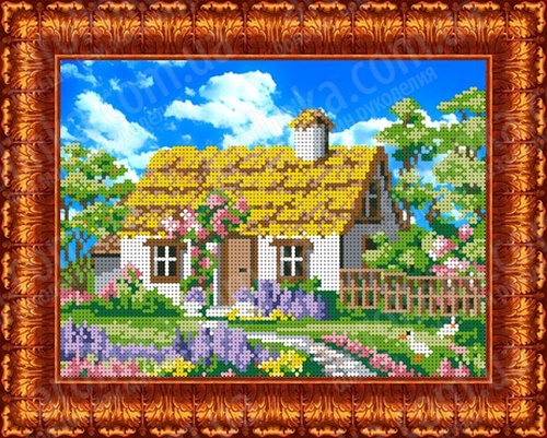 Рисунок-схема на ткани «Каролинка» КБП 4002 Утро в деревне