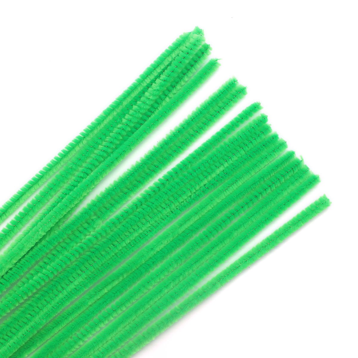 Синель-проволока "Астра", 12 мм*30 см, 15 шт/упак, цв. А-035 св. зеленый