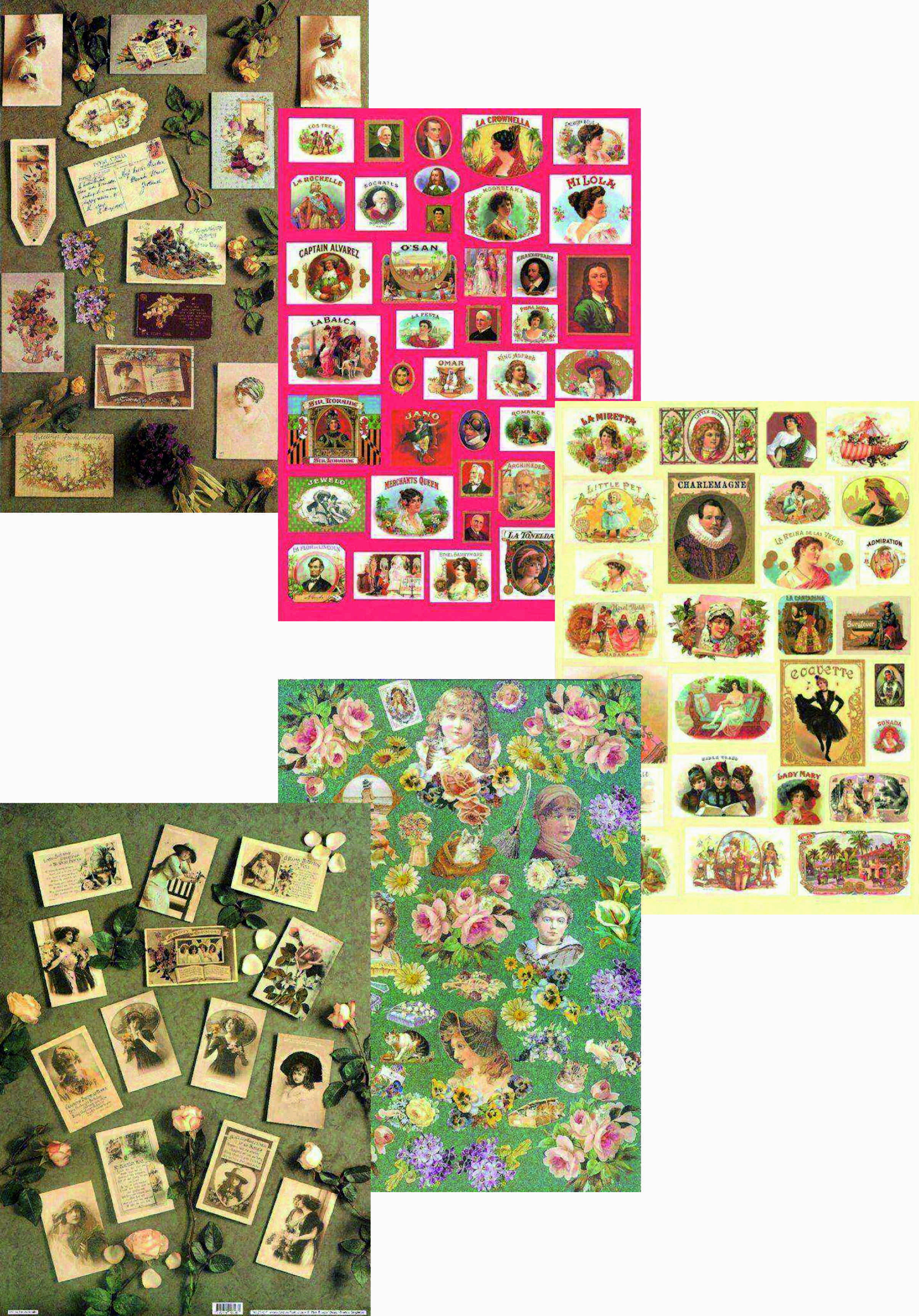 Набор бумаги для декупажа «Рукоделие» PTP(N)-015