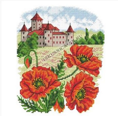 Набор для вышивания «Искусница» 4113  Этюд с маками 84*103кл