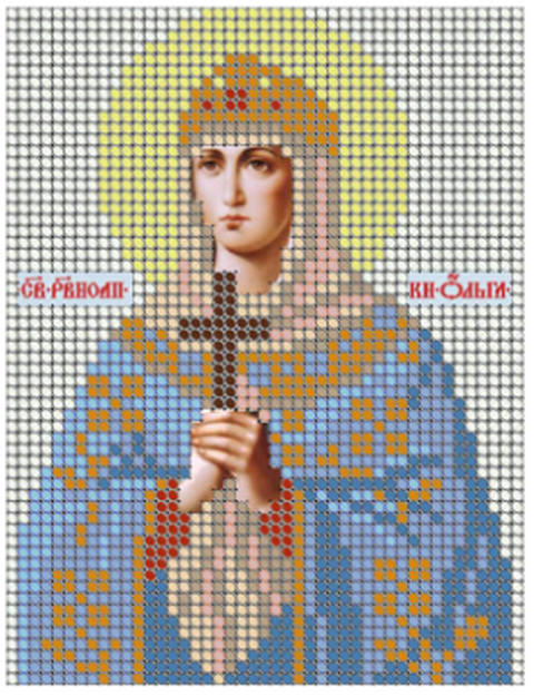 Лен с нанесенным рисунком "Золотой Восход" КИ-014 Ольга