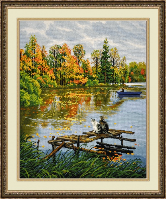 Набор для вышивания «Овен» 850 " Маруська и Котовский" по мотивам А.Зорюкова 34*40 см.