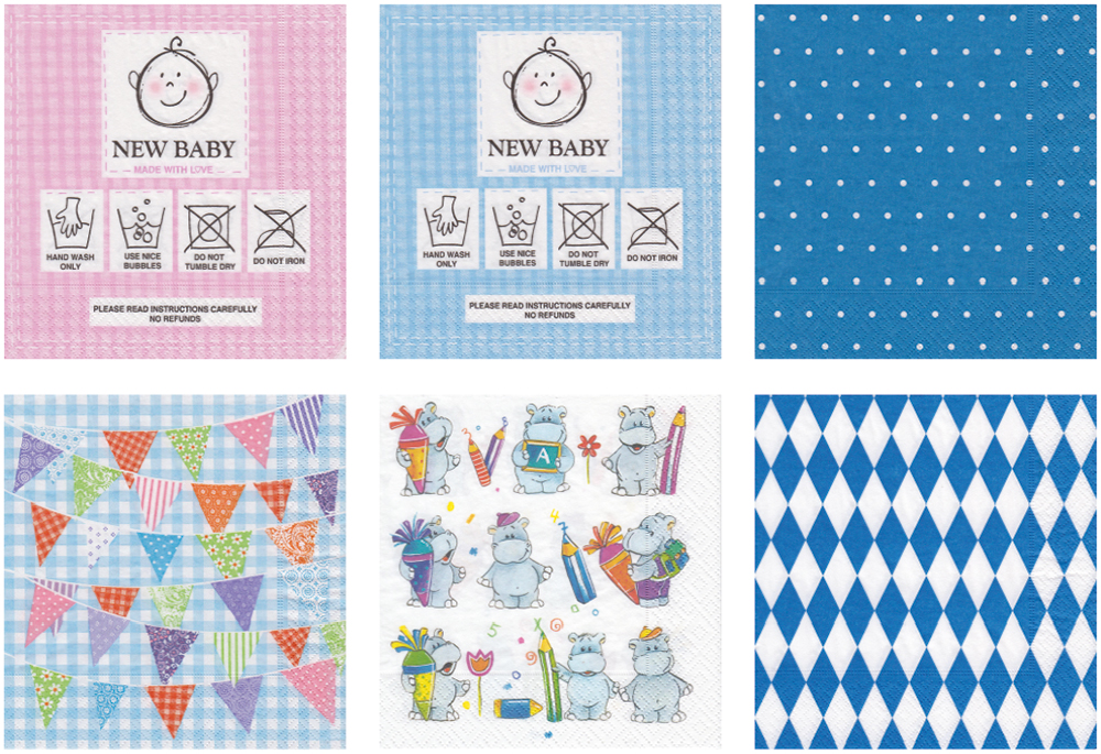 Салфетки бумажные «Love2Art» АССОРТИ 3-х слойные SDD 33х33 12 шт. №1216-15 Мамина радость