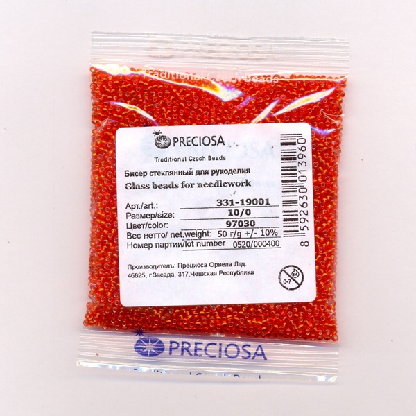 Бисер «Preciosa» 50 г, 331-19001-10/0-97030