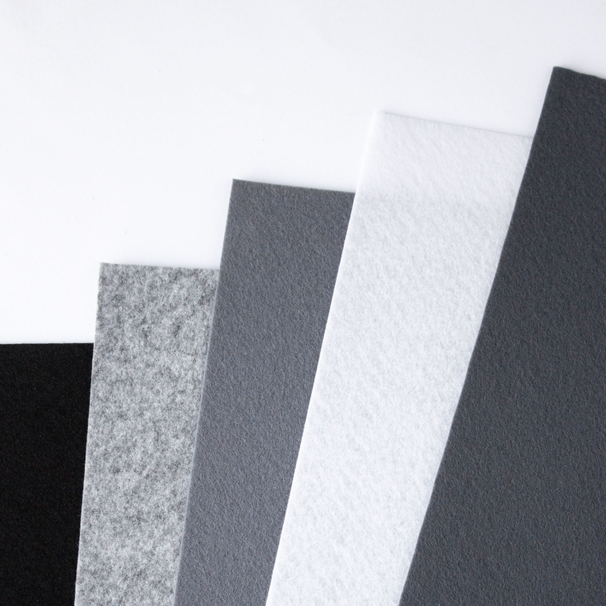 Набор декоративного  фетра FSR1.2 (N5)-14 1,2мм; 22см х 30см (5 листов, 5 цветов)