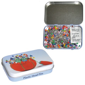 Булавки портновские "Hemline" PT.668.34, 34 мм, 200 шт. в жестяной коробочке