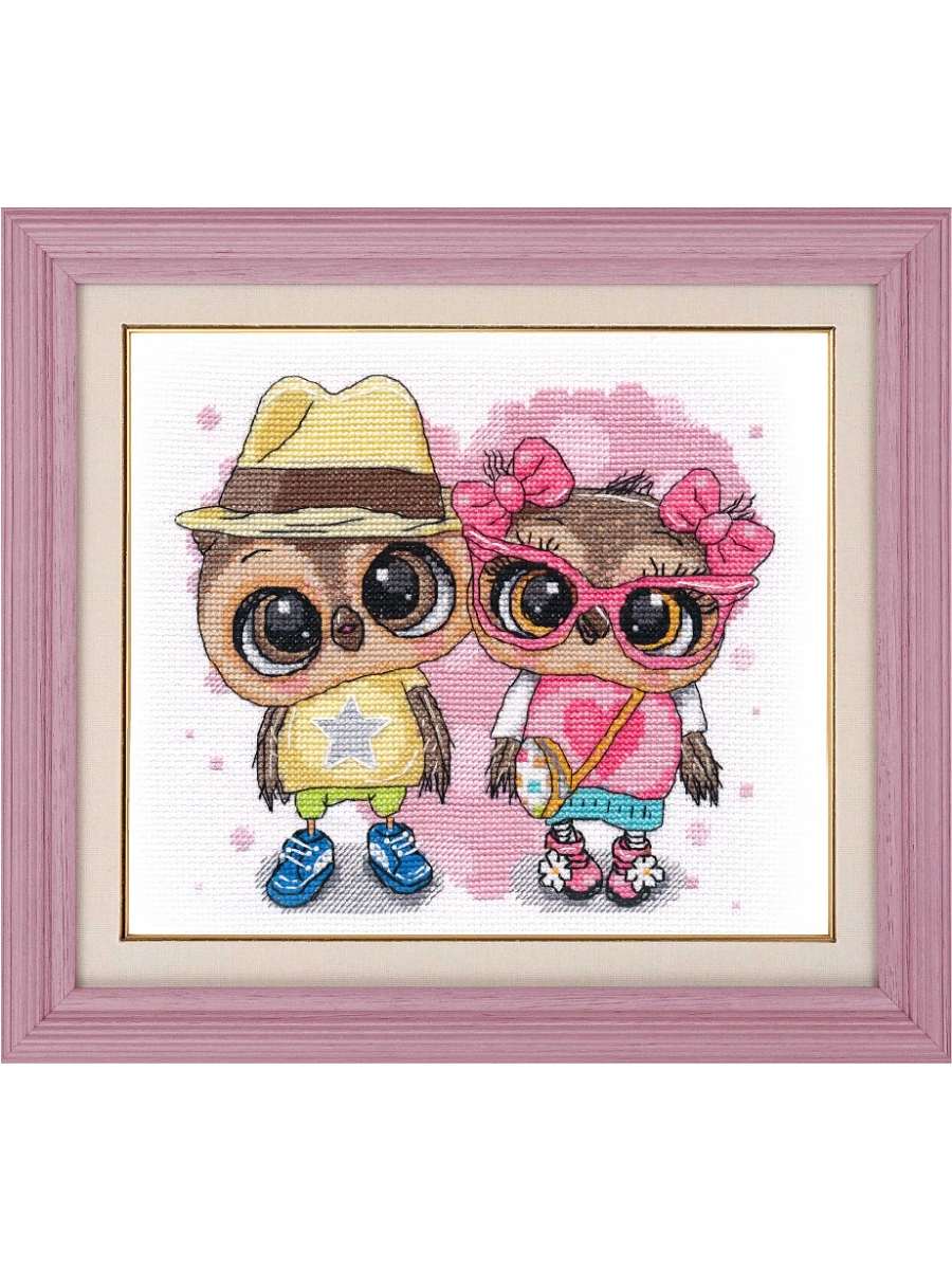 Набор для вышивания «Овен» 1266 "Первая любовь",18*16 см.