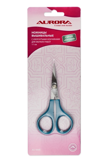 Ножницы "Aurora" AU-406B вышивальные 11 см с изогнутыми кончиками для мелких работ