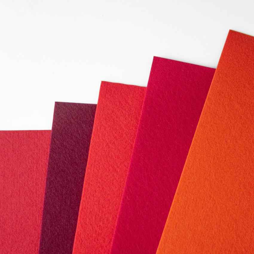 Набор декоративного  фетра FSR1.2 (N5)-15 1,2мм; 22см х 30см (5 листов, 5 цветов)