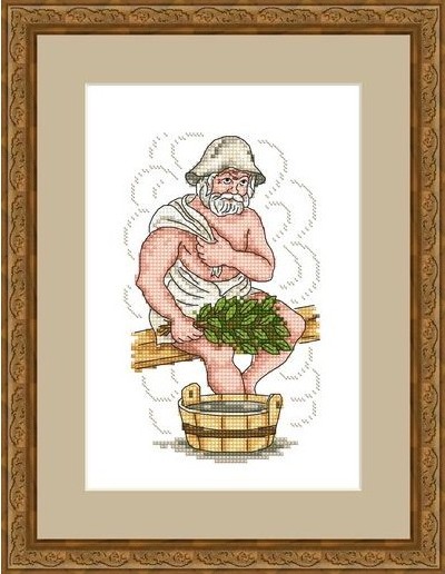 Набор для вышивания «Сделано с любовью» РБ-012 Сижу и парюсь