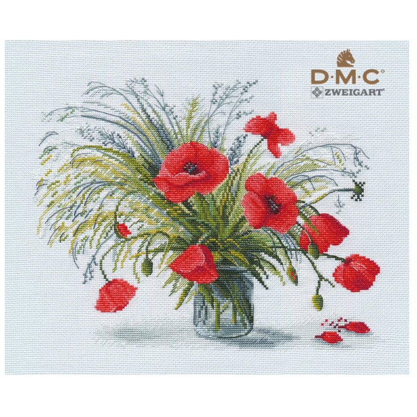 Набор для вышивания «Овен» 1332 "Алые маки"27*21 см