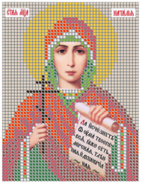 Лен с нанесенным рисунком "Золотой Восход" КИ-018 Наталья