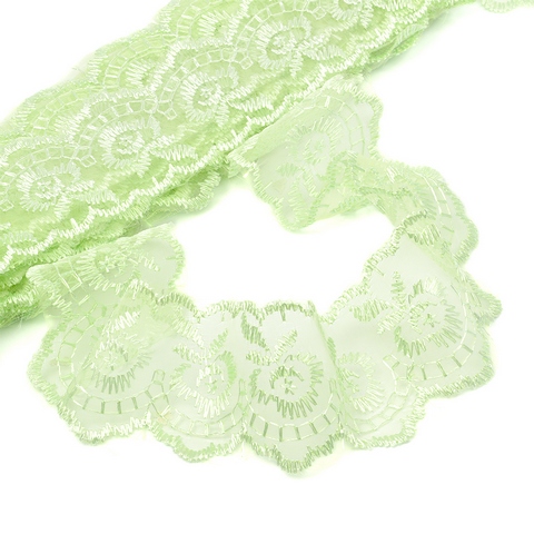 Кружево капрон арт.TBS.30010 шир.45 мм/9,14 м, №080 св.салатовый