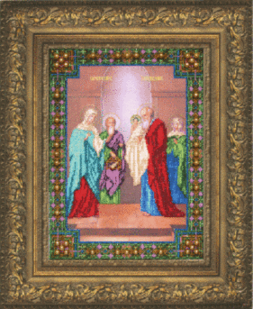 Набор для вышивания «Чарівна Мить» Б-1051 Икона Стретение Господне 26,8*36,7 см.