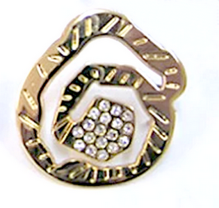 Украшение Микрон GB1244 Роза 2 шт. 33х35мм  золото