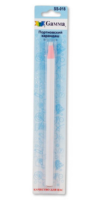 Карандаш для кроя «Gamma» SS-018 в блистере, белый