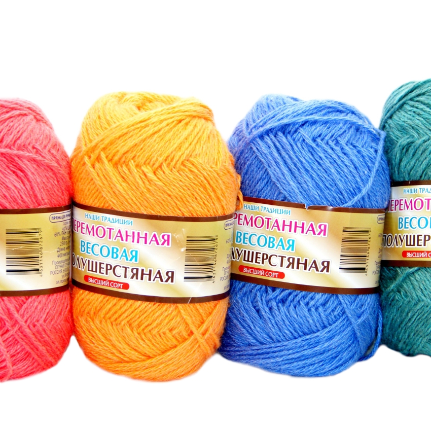 Перемотанная весовая полушерстянная